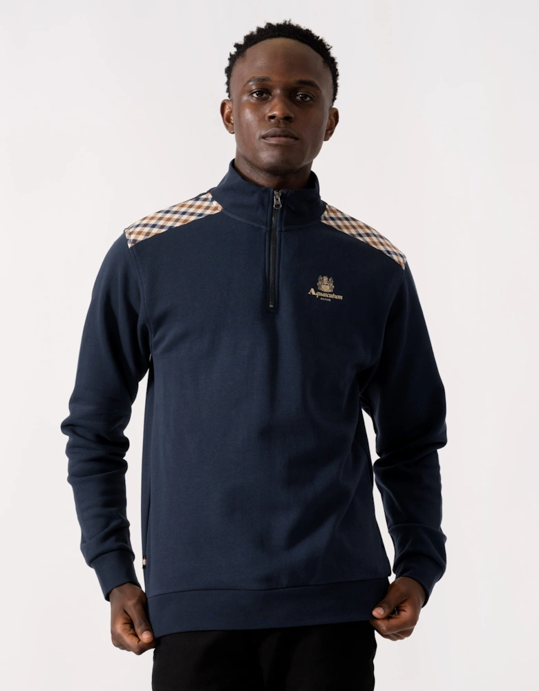 Mens 1/4 Zip Fleece - Navy 11