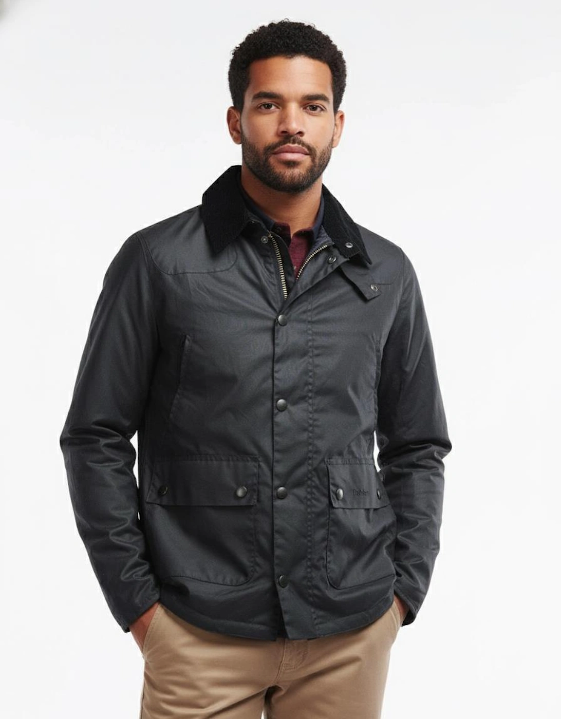 Reelin Mens Wax Jacket - Navy