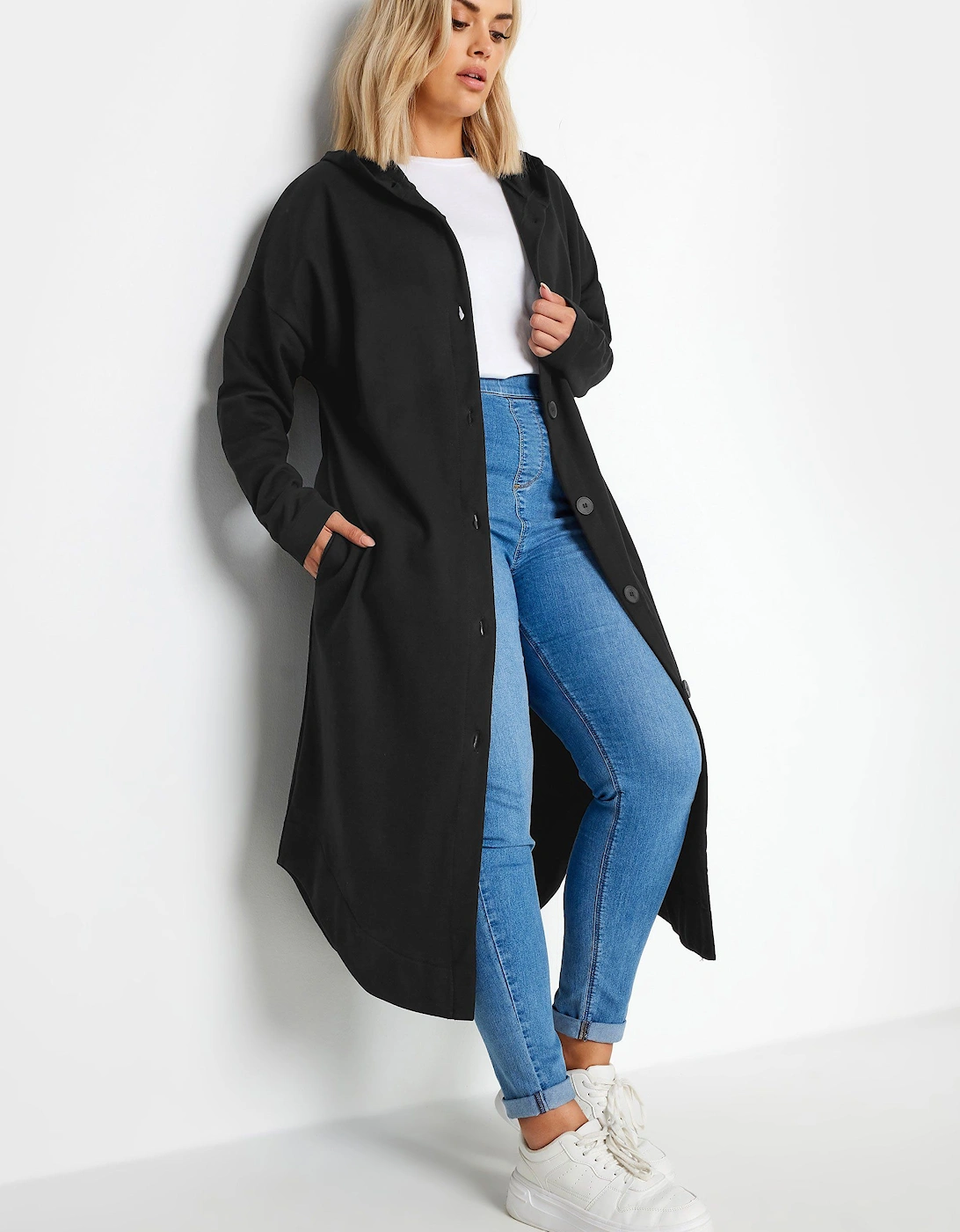Buttoned Through Hooded Maxi Jacket, 2 of 1