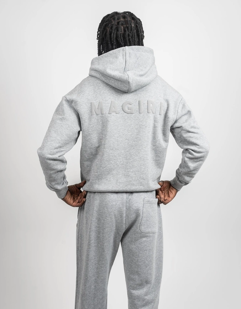 Core Puff Printed Logo Hoodie & Joggers Tracksuit in Grey