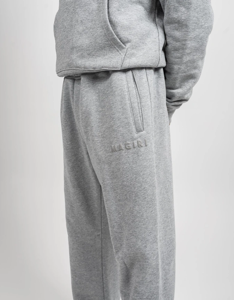 Core Puff Printed Logo Hoodie & Joggers Tracksuit in Grey