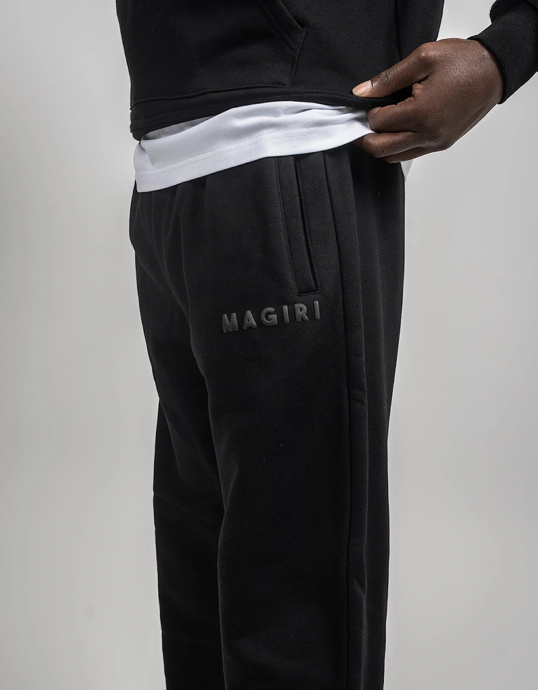 Core Puff Printed Joggers in Black