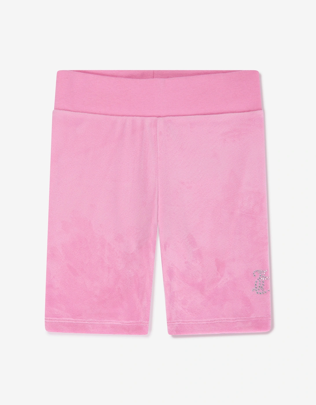 Girls T-Shirt and Velour Cycling Short Set in Pink