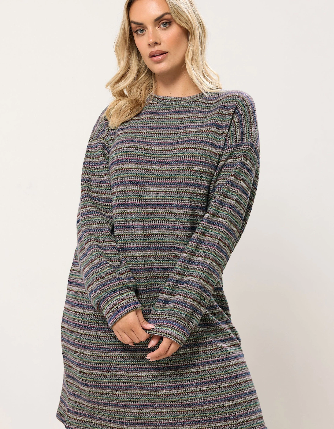 Textured Stripe Jumper Dress, 2 of 1