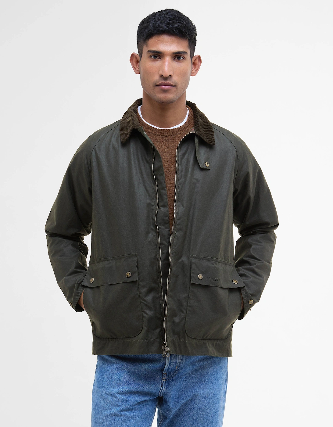 Short Bedale Mens Wax Jacket - Fern, 10 of 9