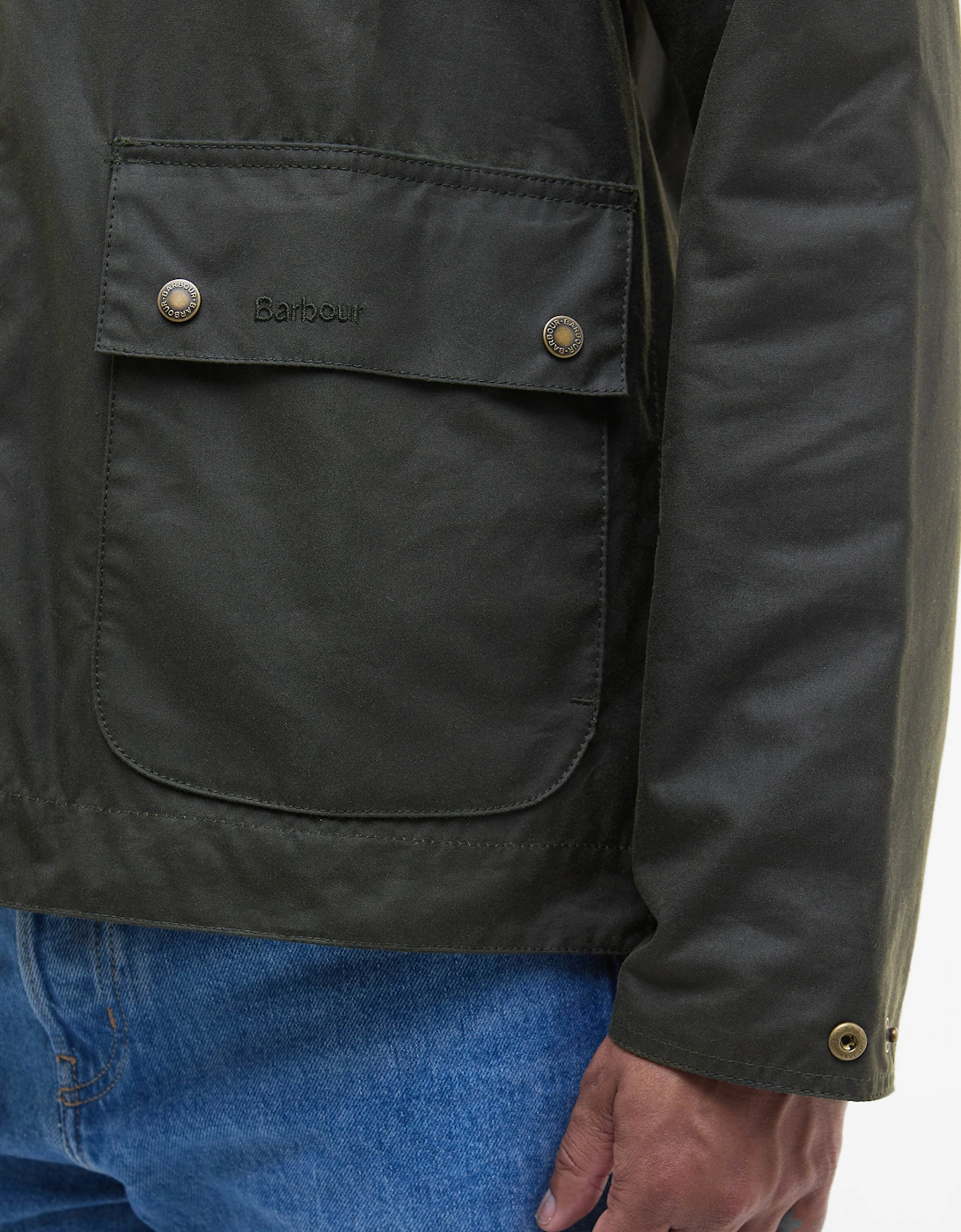 Short Bedale Mens Wax Jacket - Fern