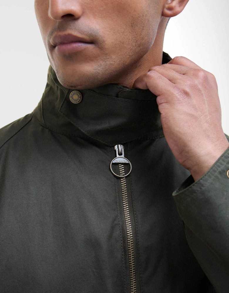 Short Bedale Mens Wax Jacket - Fern