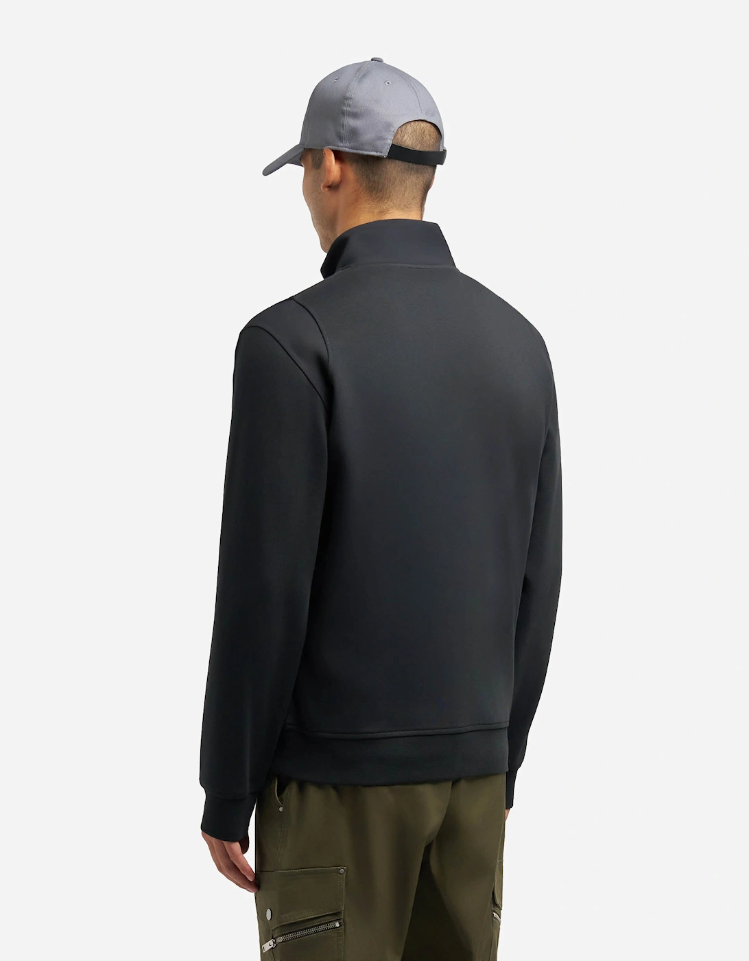 Hartsfield Mens 1/4 Zip Sweatshirt - Black 292
