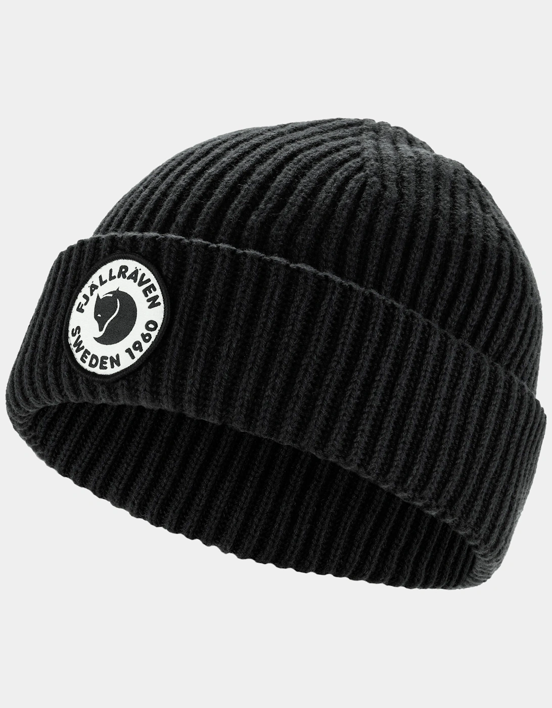 Fjallraven 1960 Lite Logo Beanie - Black 550 - Size: ONE size