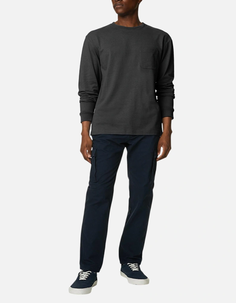 M&S Mens Long Sleeve T Shirt Pure Soft Cotton Crew Neck Oversized Fit Winter Tee