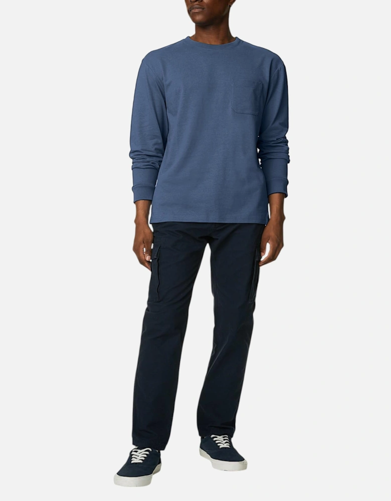 M&S Mens Long Sleeve T Shirt Pure Soft Cotton Crew Neck Oversized Fit Winter Tee