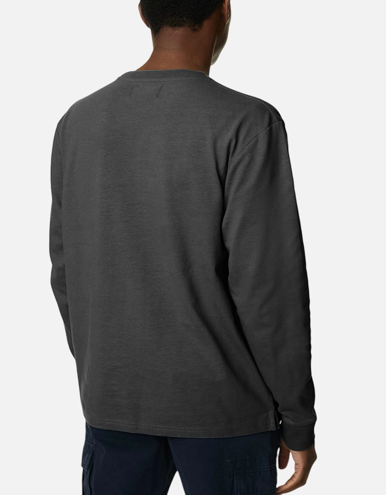 M&S Mens Long Sleeve T Shirt Pure Soft Cotton Crew Neck Oversized Fit Winter Tee