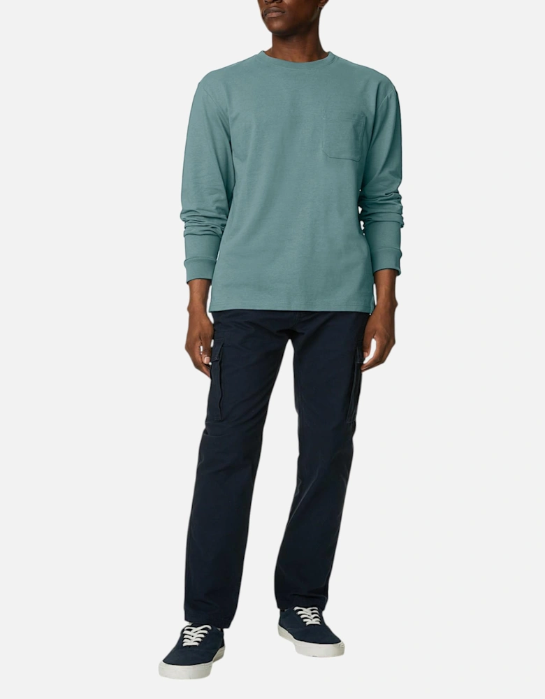 M&S Mens Long Sleeve T Shirt Pure Soft Cotton Crew Neck Oversized Fit Winter Tee