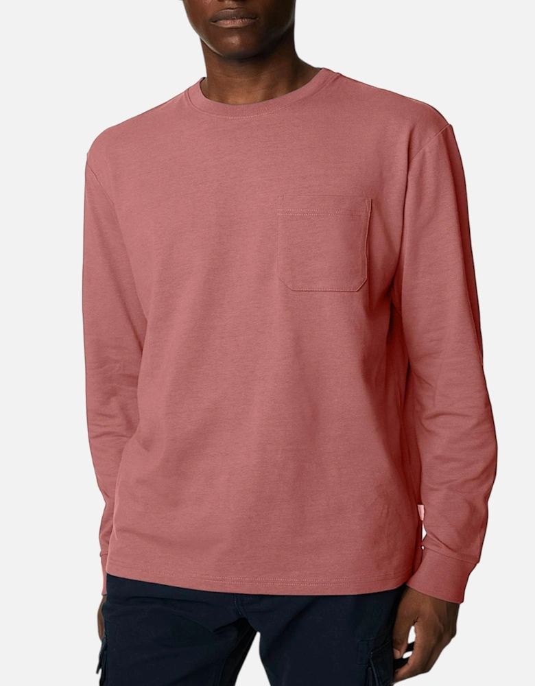 M&S Mens Long Sleeve T Shirt Pure Soft Cotton Crew Neck Oversized Fit Winter Tee