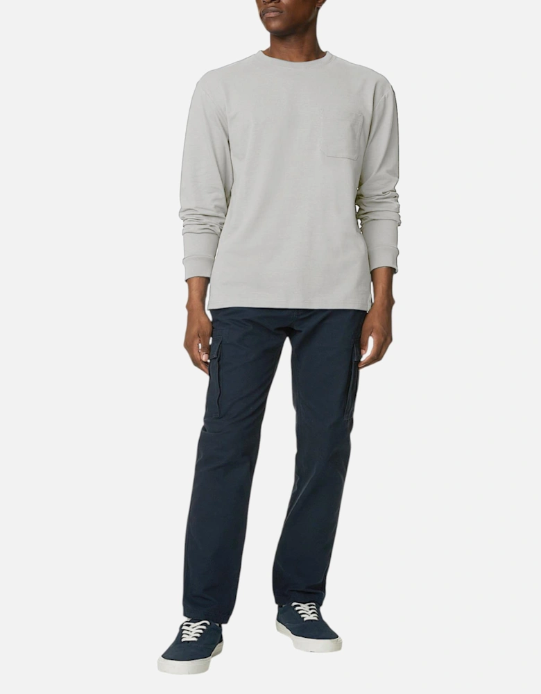 M&S Mens Long Sleeve T Shirt Pure Soft Cotton Crew Neck Oversized Fit Winter Tee