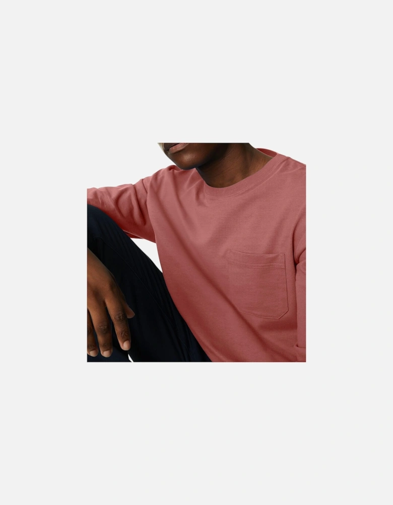 M&S Mens Long Sleeve T Shirt Pure Soft Cotton Crew Neck Oversized Fit Winter Tee