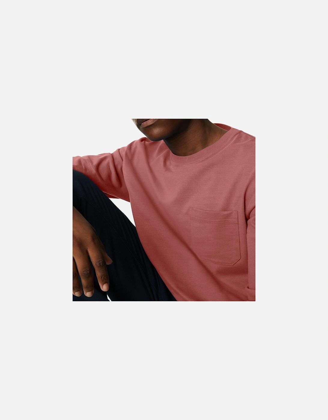 M&S Mens Long Sleeve T Shirt Pure Soft Cotton Crew Neck Oversized Fit Winter Tee