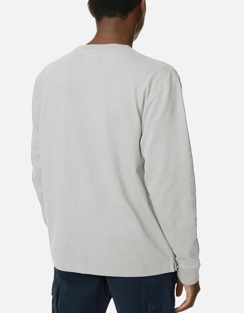 M&S Mens Long Sleeve T Shirt Pure Soft Cotton Crew Neck Oversized Fit Winter Tee
