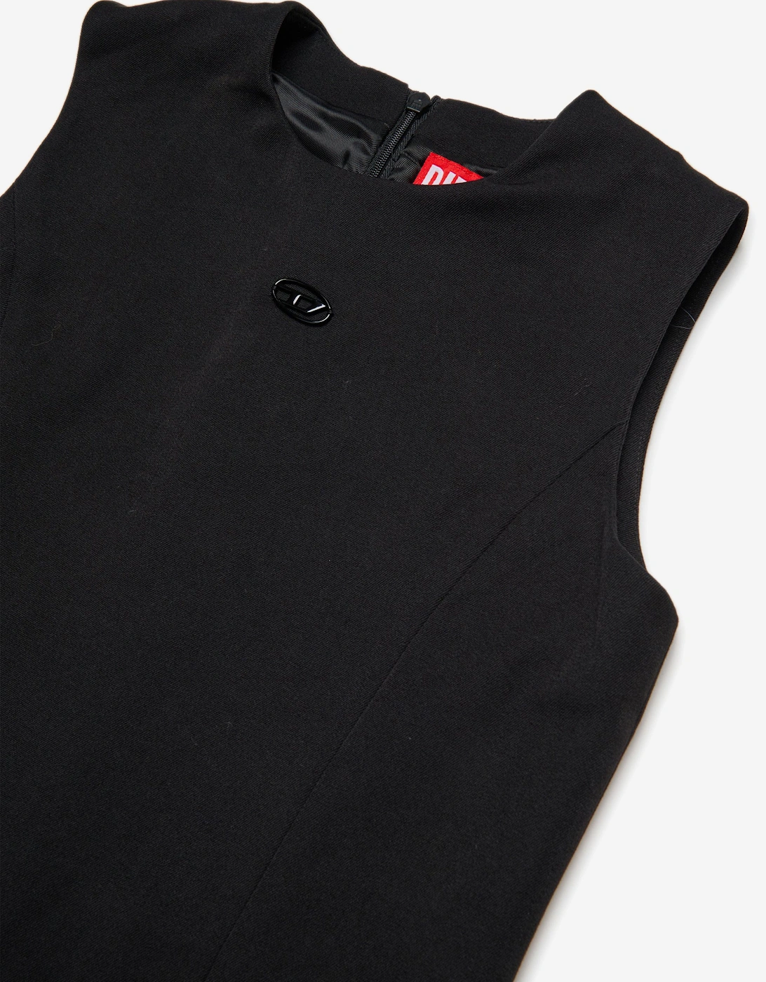 Girls Sleeveless Logo Dress in Black