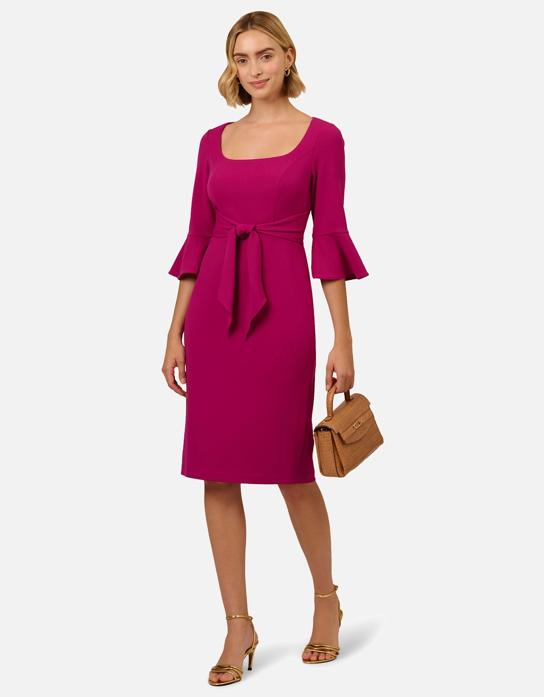 Bell Sleeve Tie Front Dress, 2 of 1