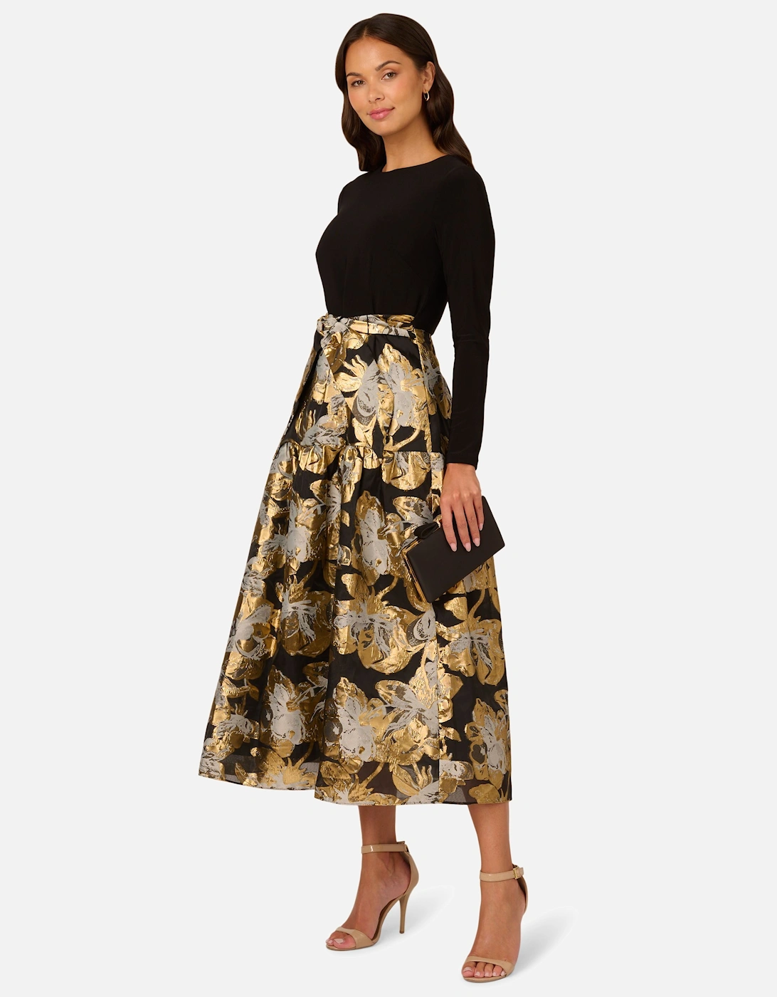 Combo Floral Jacquard Dress, 2 of 1