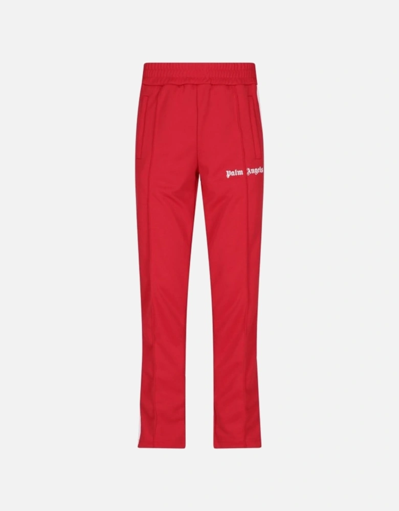 White Striped Classic Red Track Sweatpants
