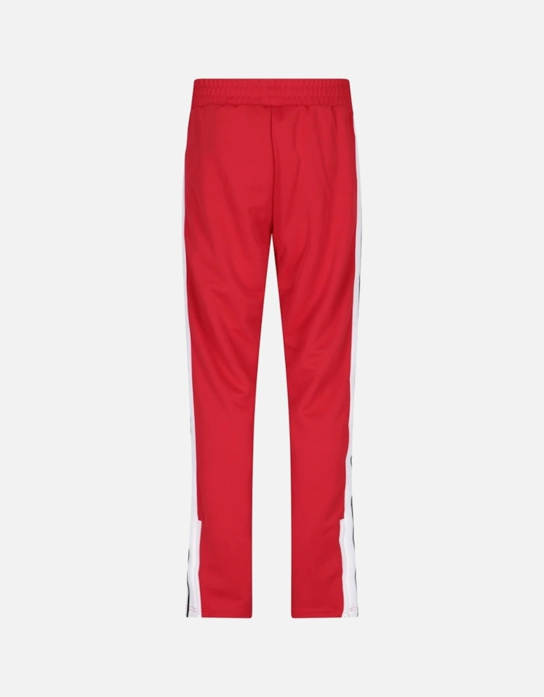White Striped Classic Red Track Sweatpants
