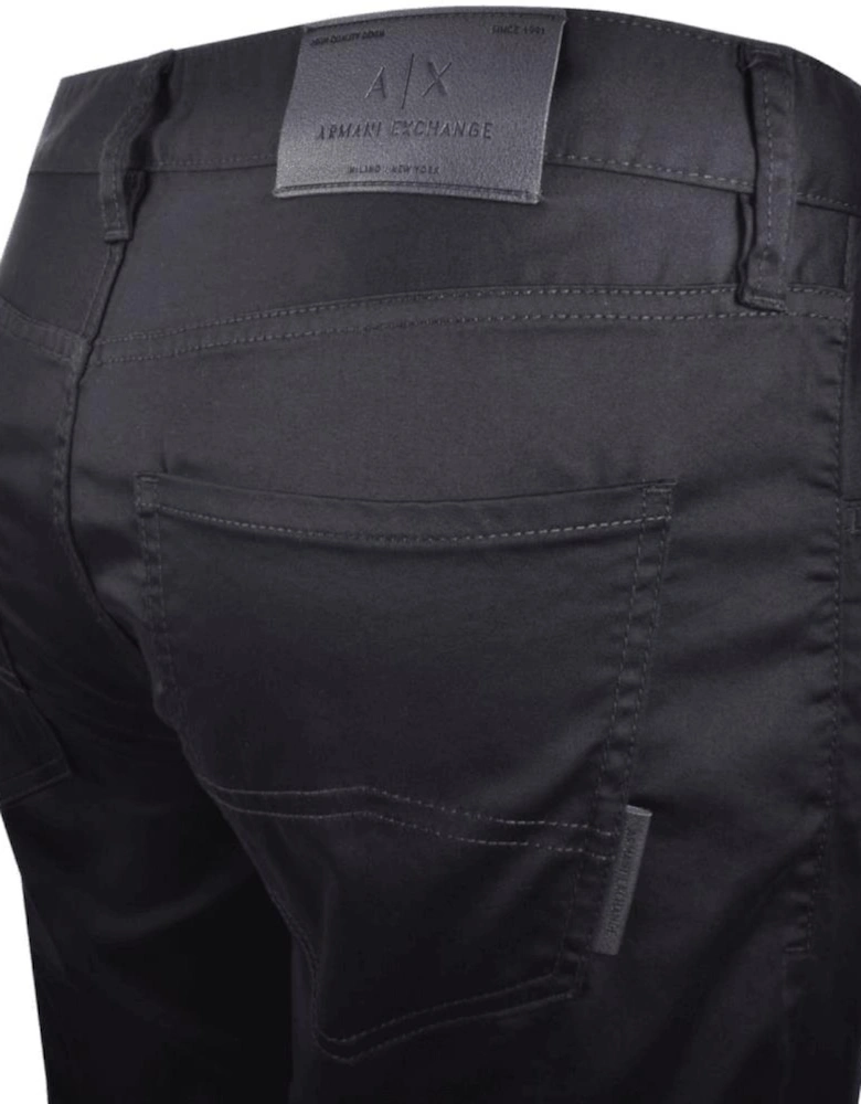 Slim Fit 5-Pocket Navy Gabardine Jeans