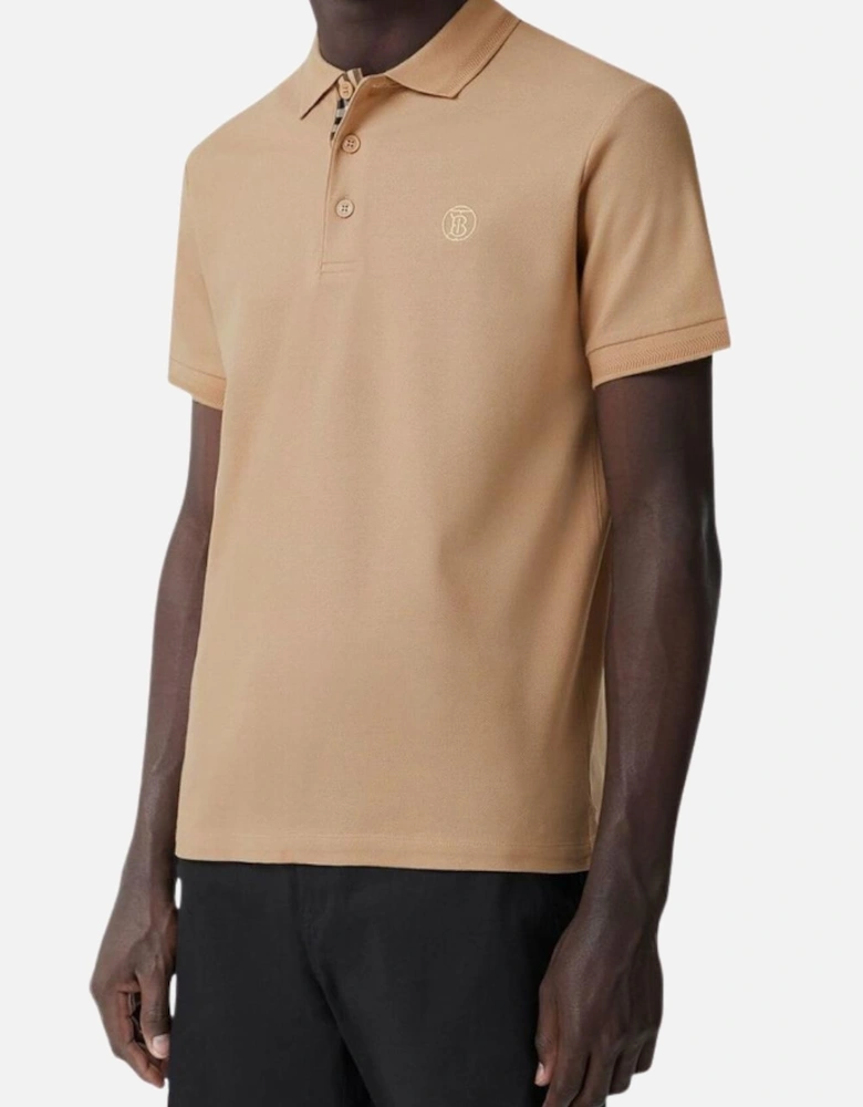 Monogram Pique Polo Shirt Brown