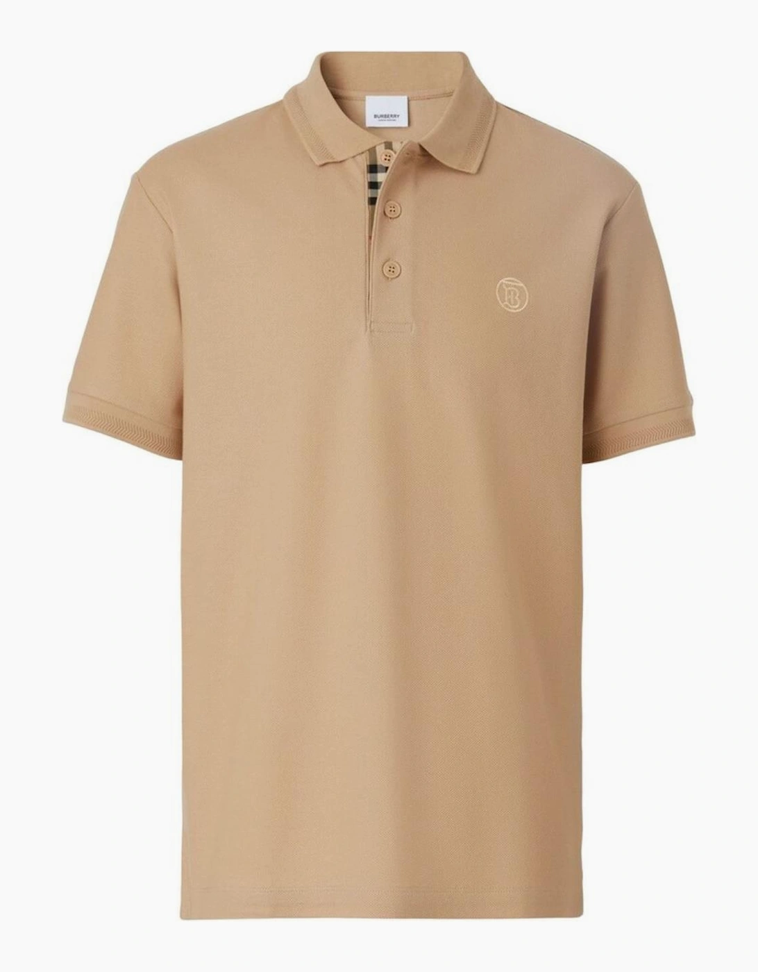 Burberry Men's Burberry Monogram Pique Polo Shirt Brown - Tan