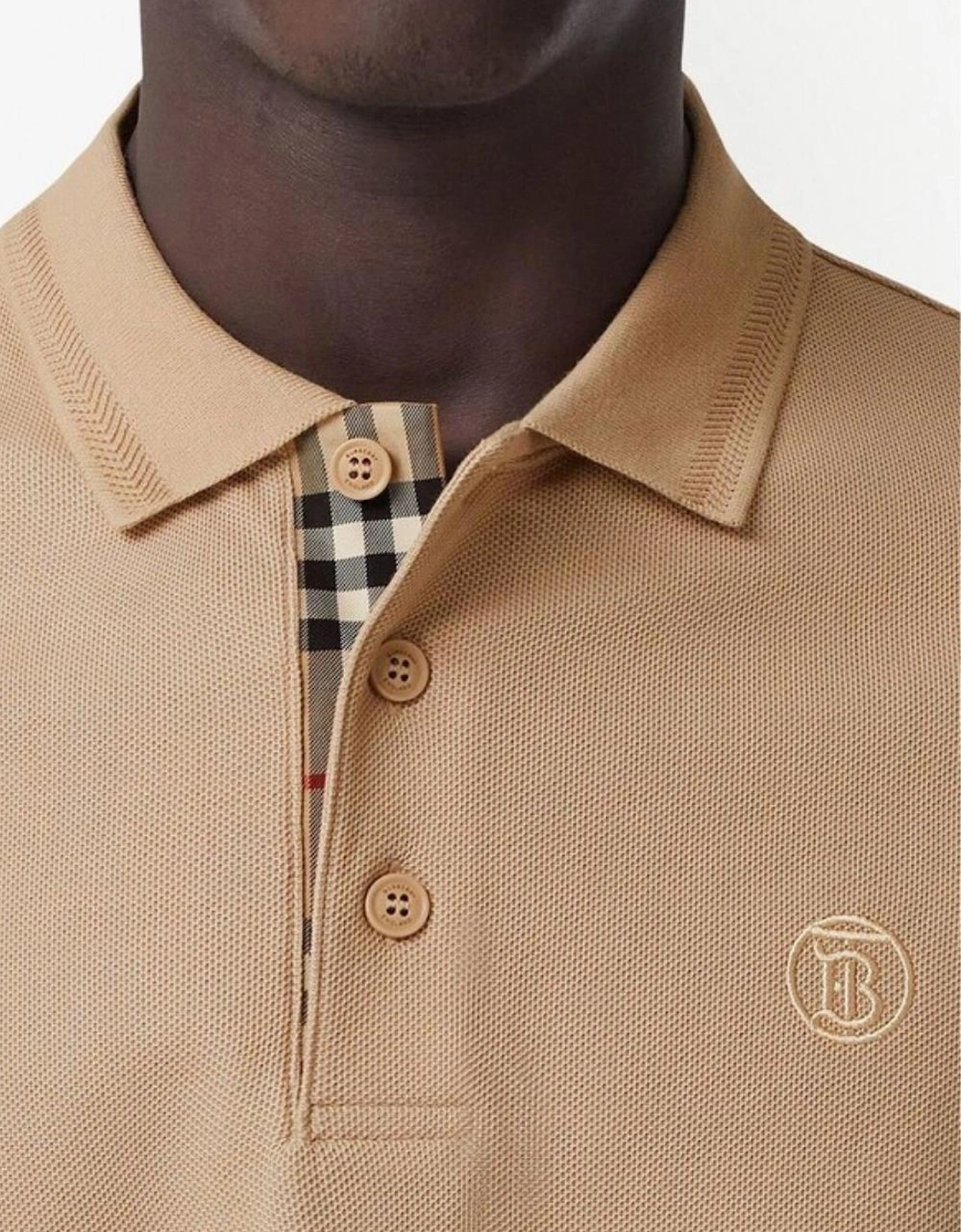Monogram Pique Polo Shirt Brown