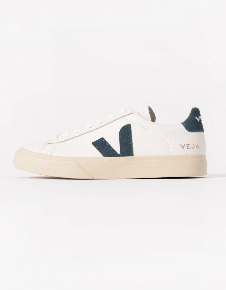 Campo Leather Womens Trainers - White/California