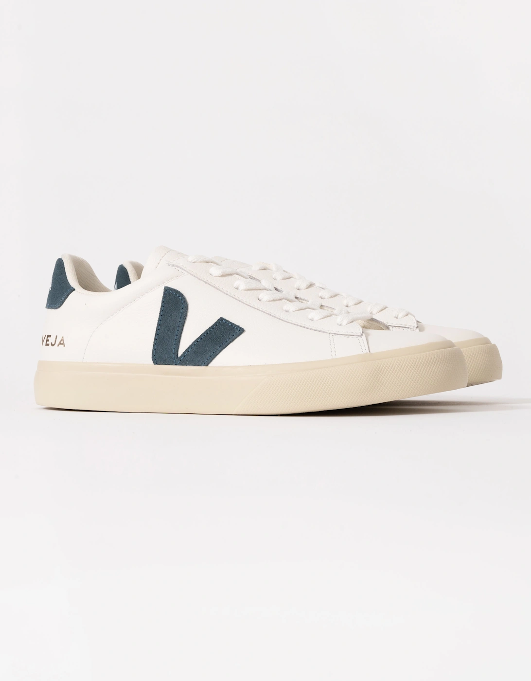 Campo Leather Womens Trainers - White/California