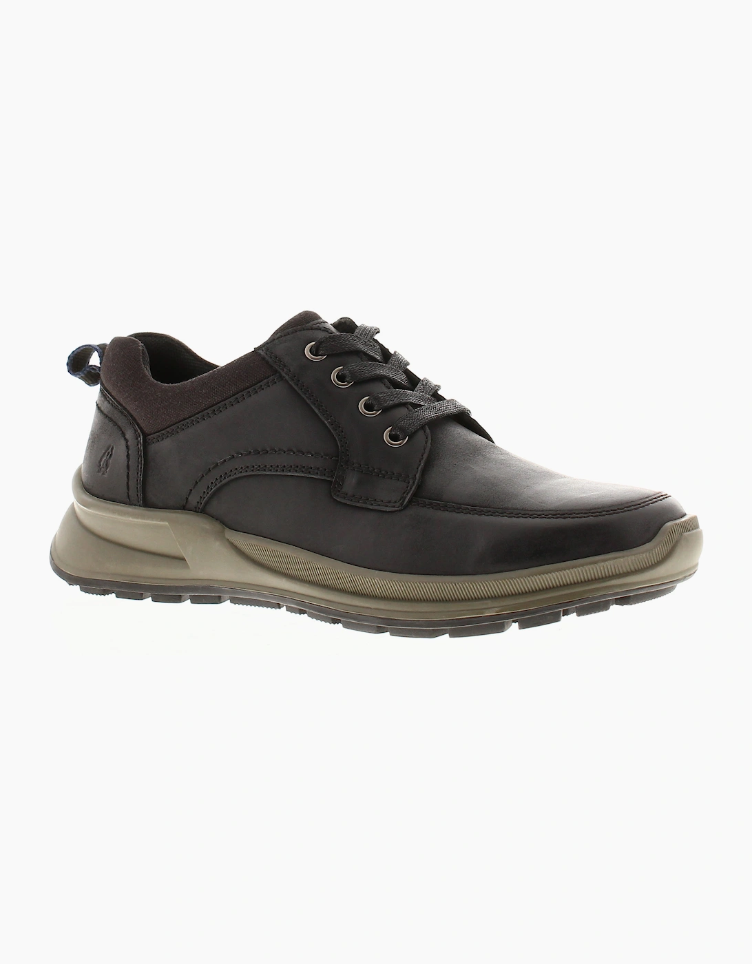 Men's Hush Puppies Mens Shoes Casual Adam Nubuck Leather black UK Size - Size: 11