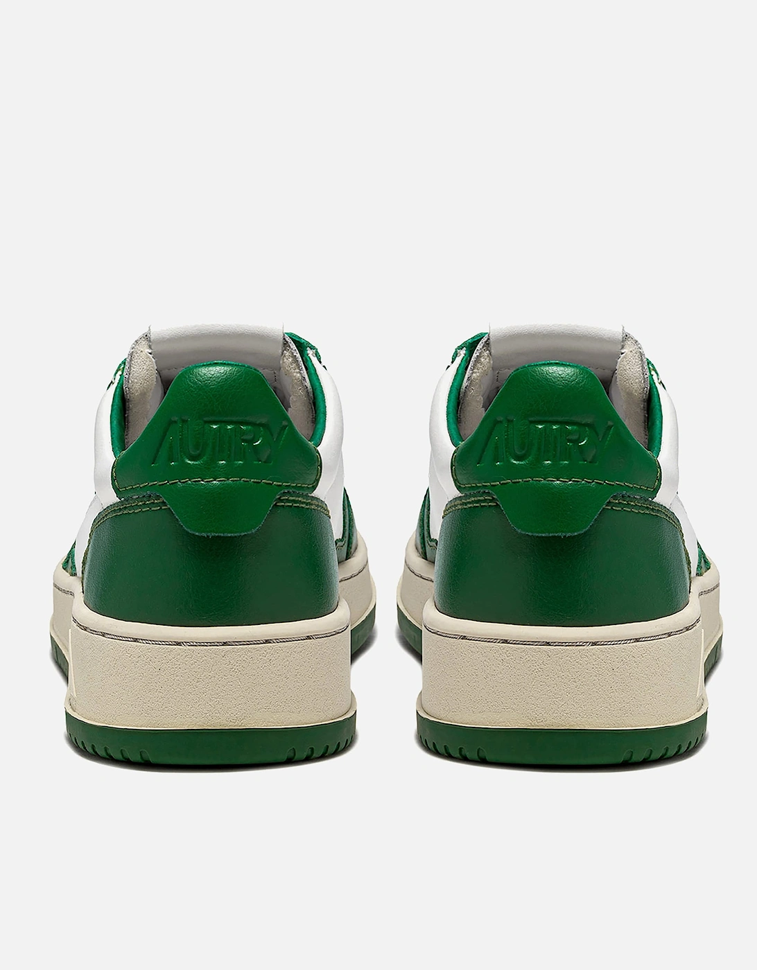 Bicolour Leather Court Trainers