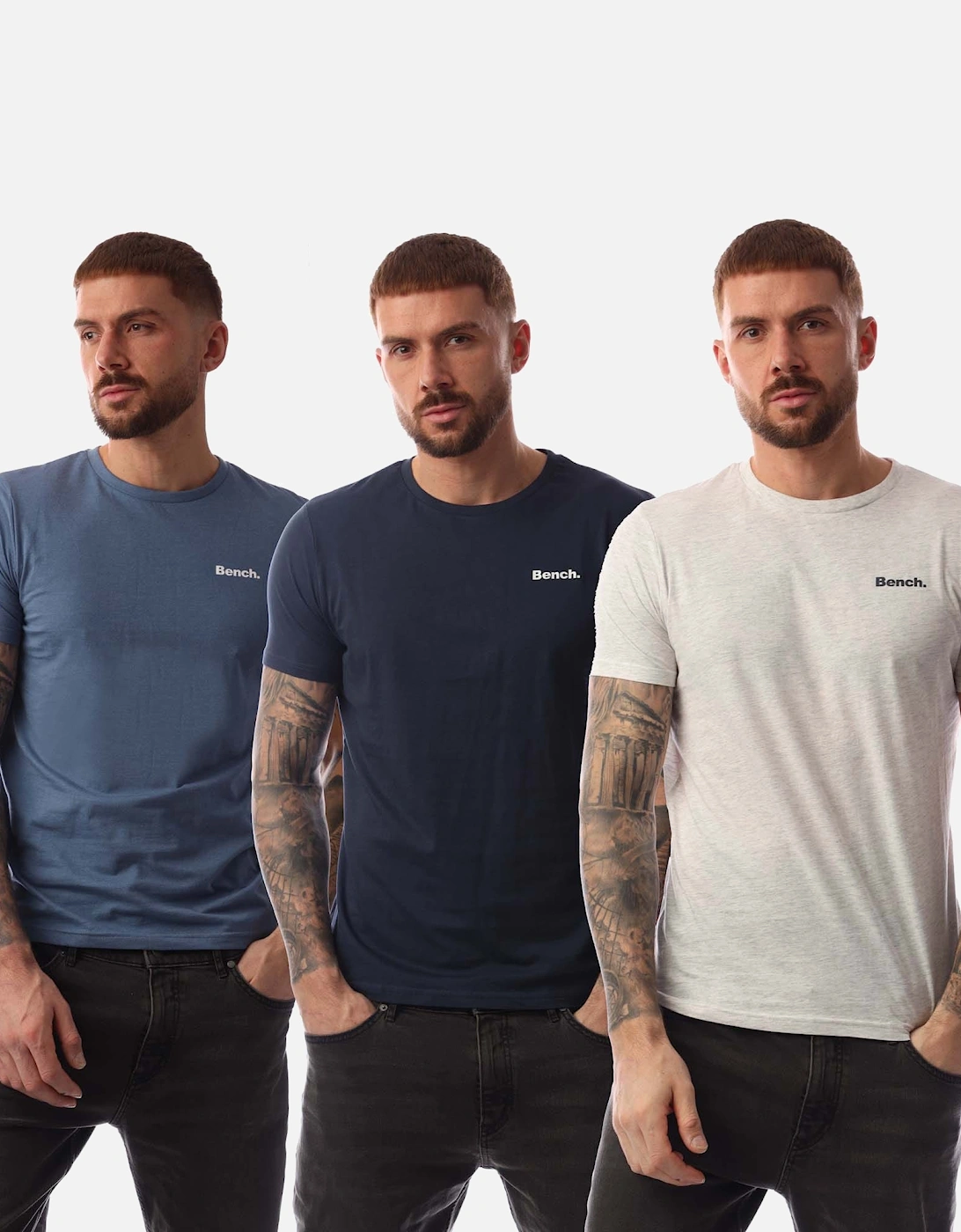 Mens Bognor 3 Pack T-Shirt, 5 of 4