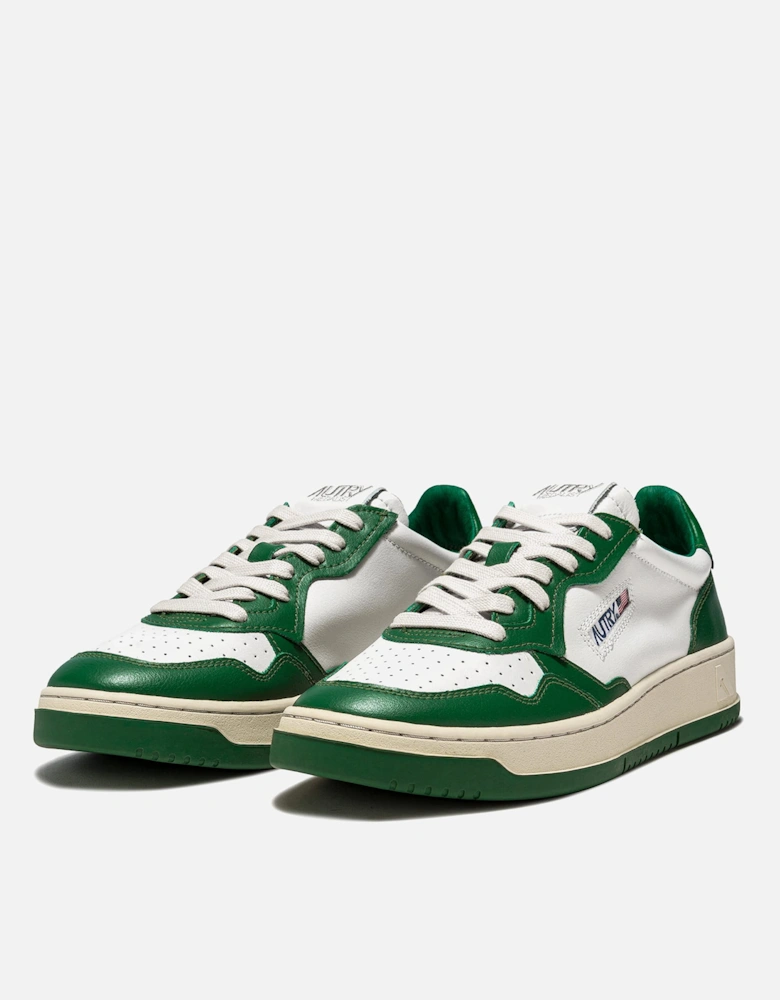 Bicolour Leather Court Trainers