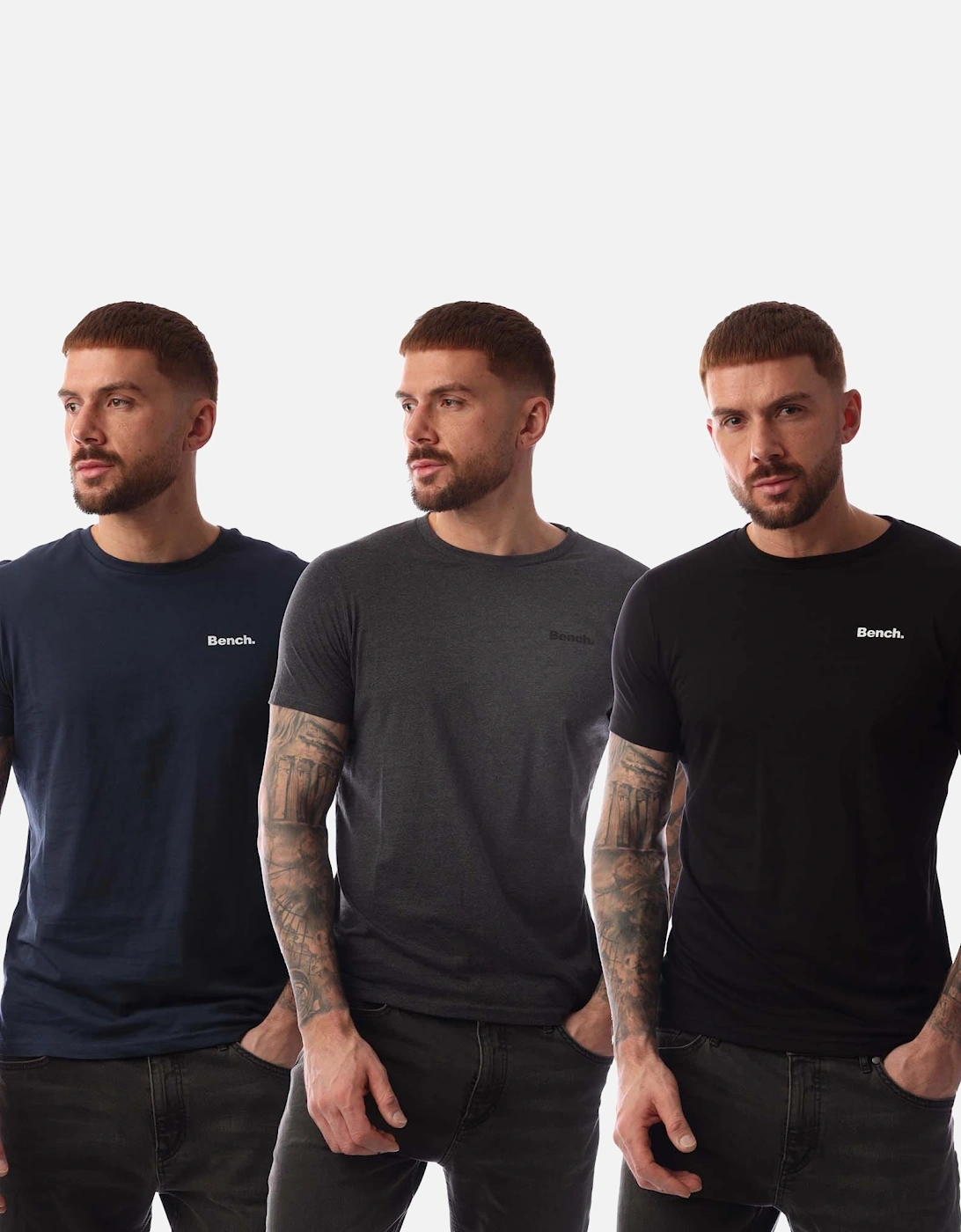 Mens Platten 3 Pack T-Shirts, 5 of 4