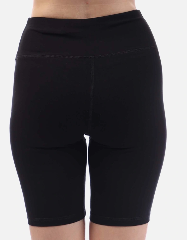 Track Logo High Waist Exercise Shorts