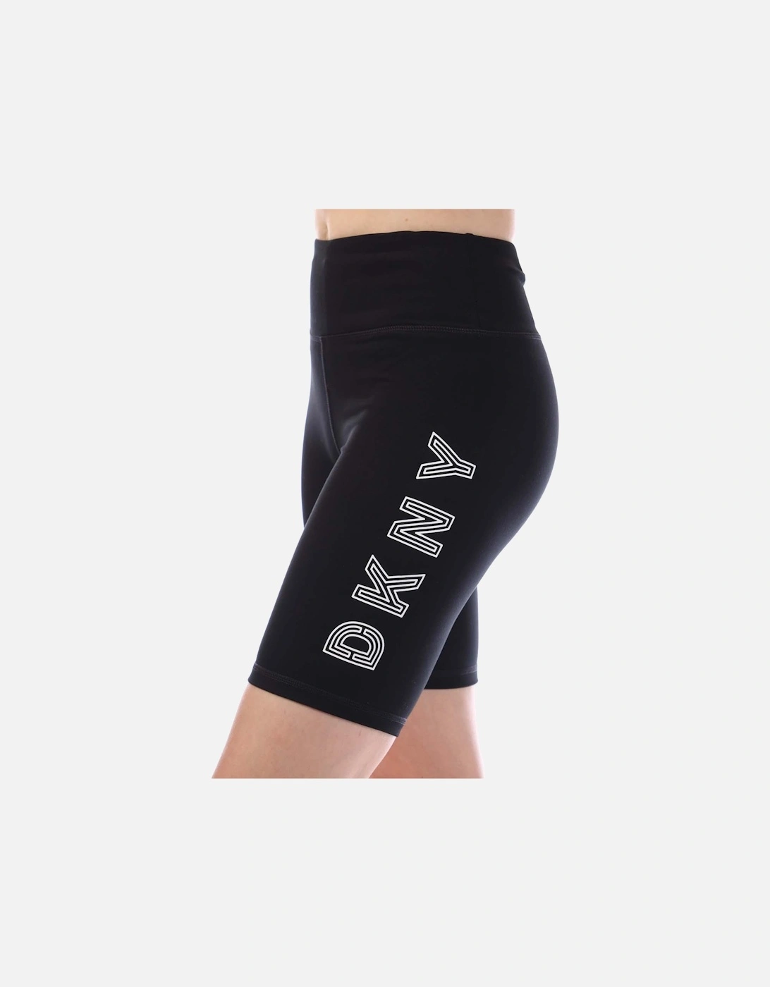 Track Logo High Waist Exercise Shorts