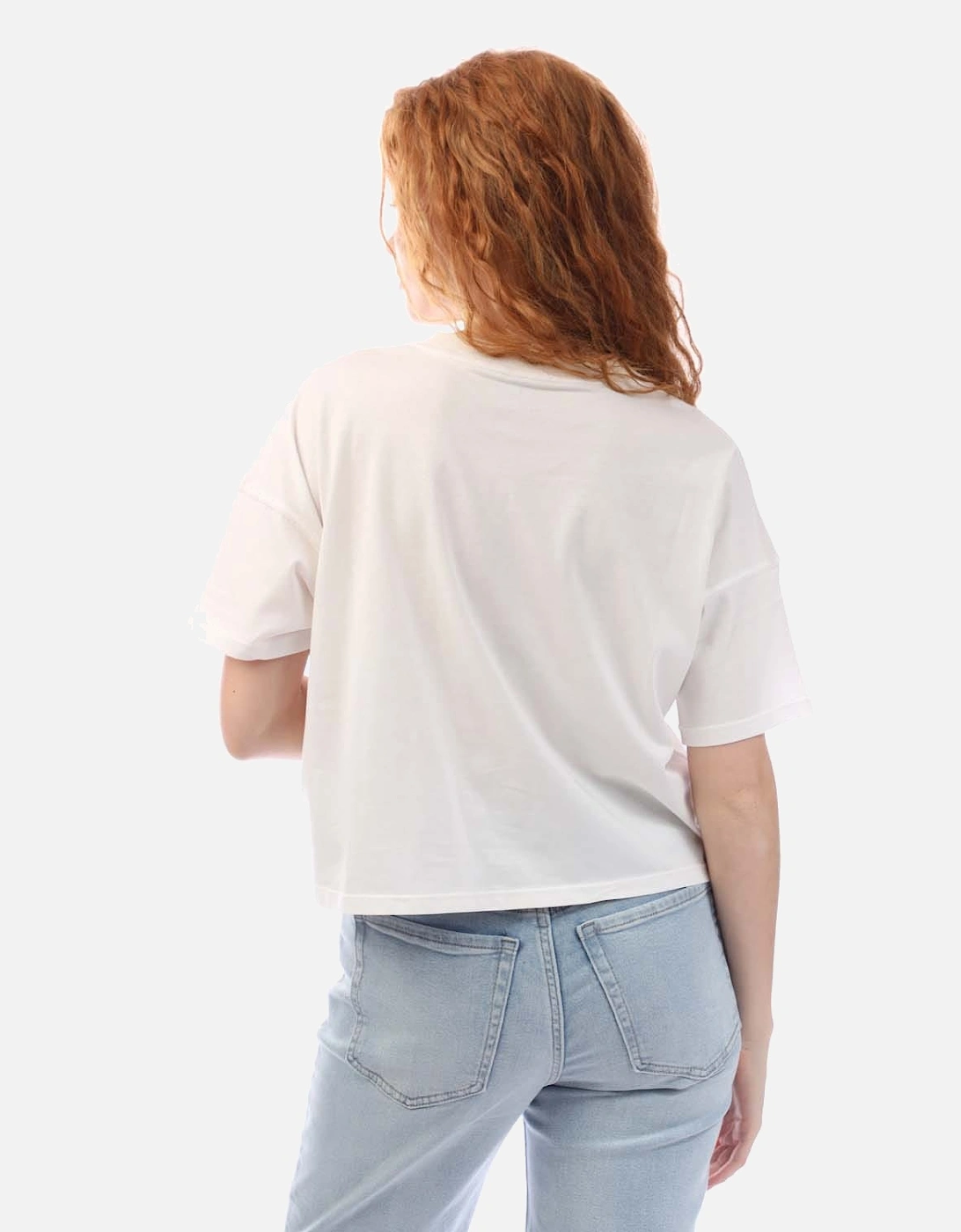 Rhinestone Logo Crop Ss T-Shirt