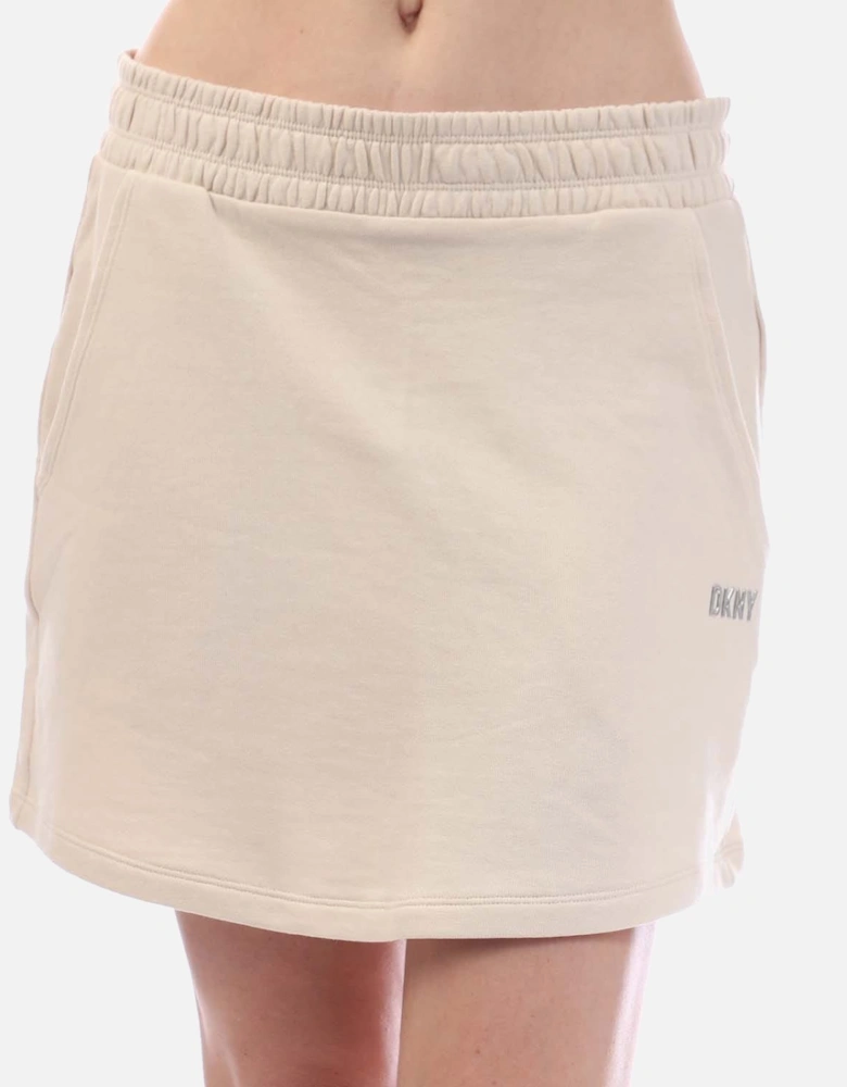 Classic-Fit Metallic Logo Mini-Skirt