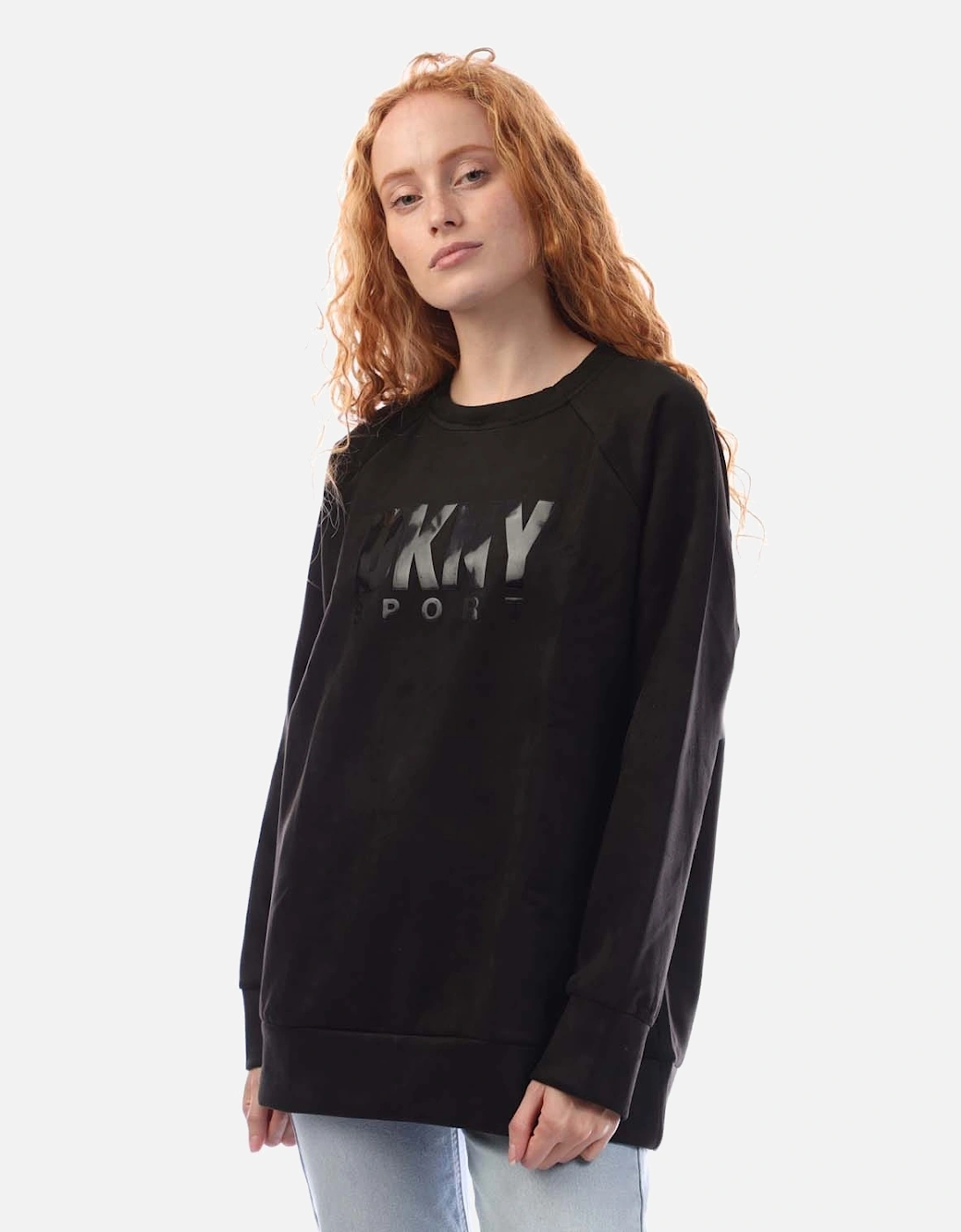 DKNY Women's Sueded Scuba Pullover Sweatshirt - Black - Size: 14