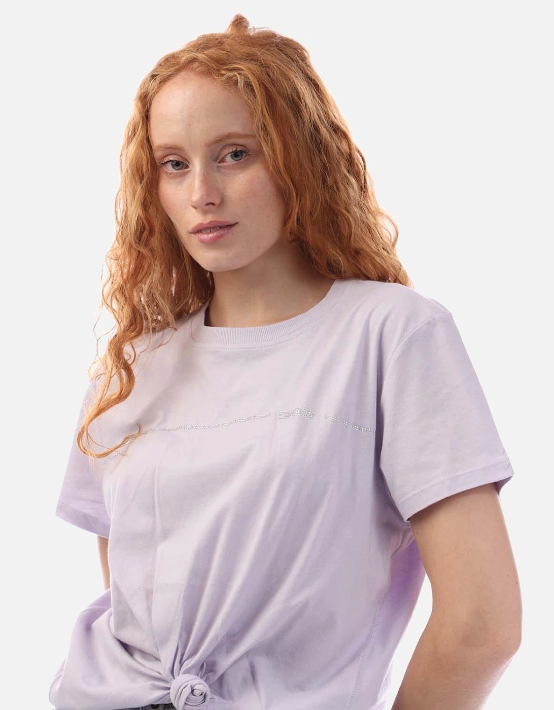 Rhinestone Stripe Logo  T-Shirt