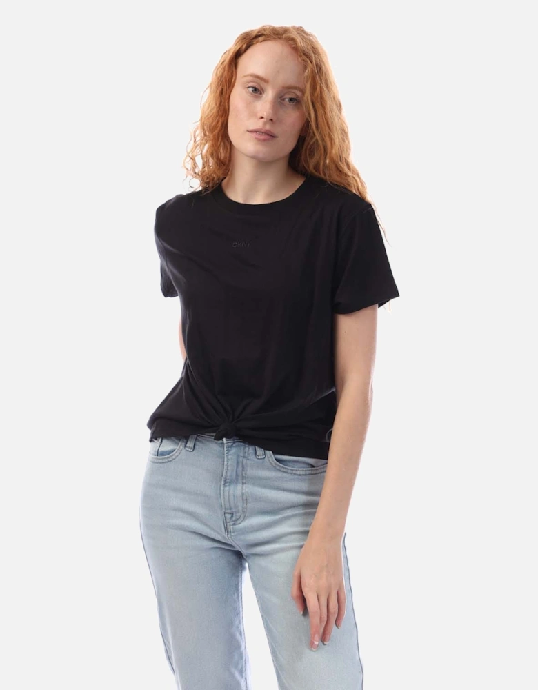 Embellished Logo Knot T-Shirt