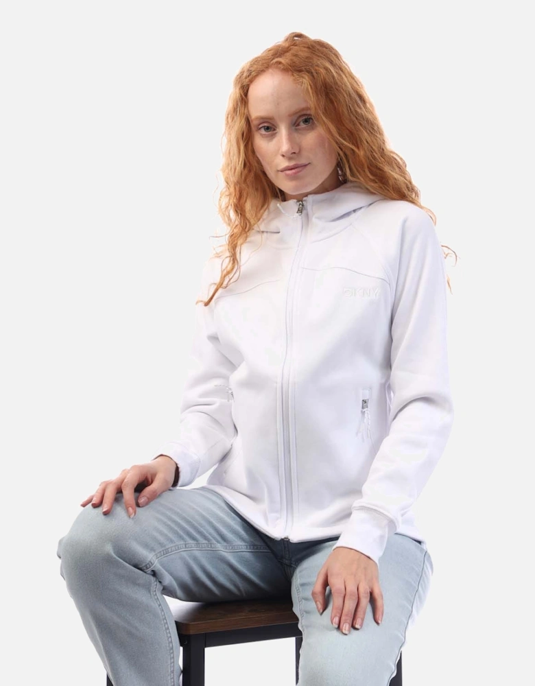 Embellished Logo Fitted Hooded Sweatshirt