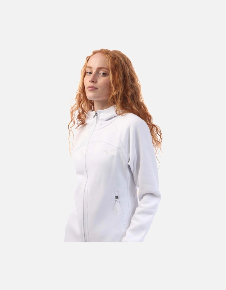 Embellished Logo Fitted Hooded Sweatshirt