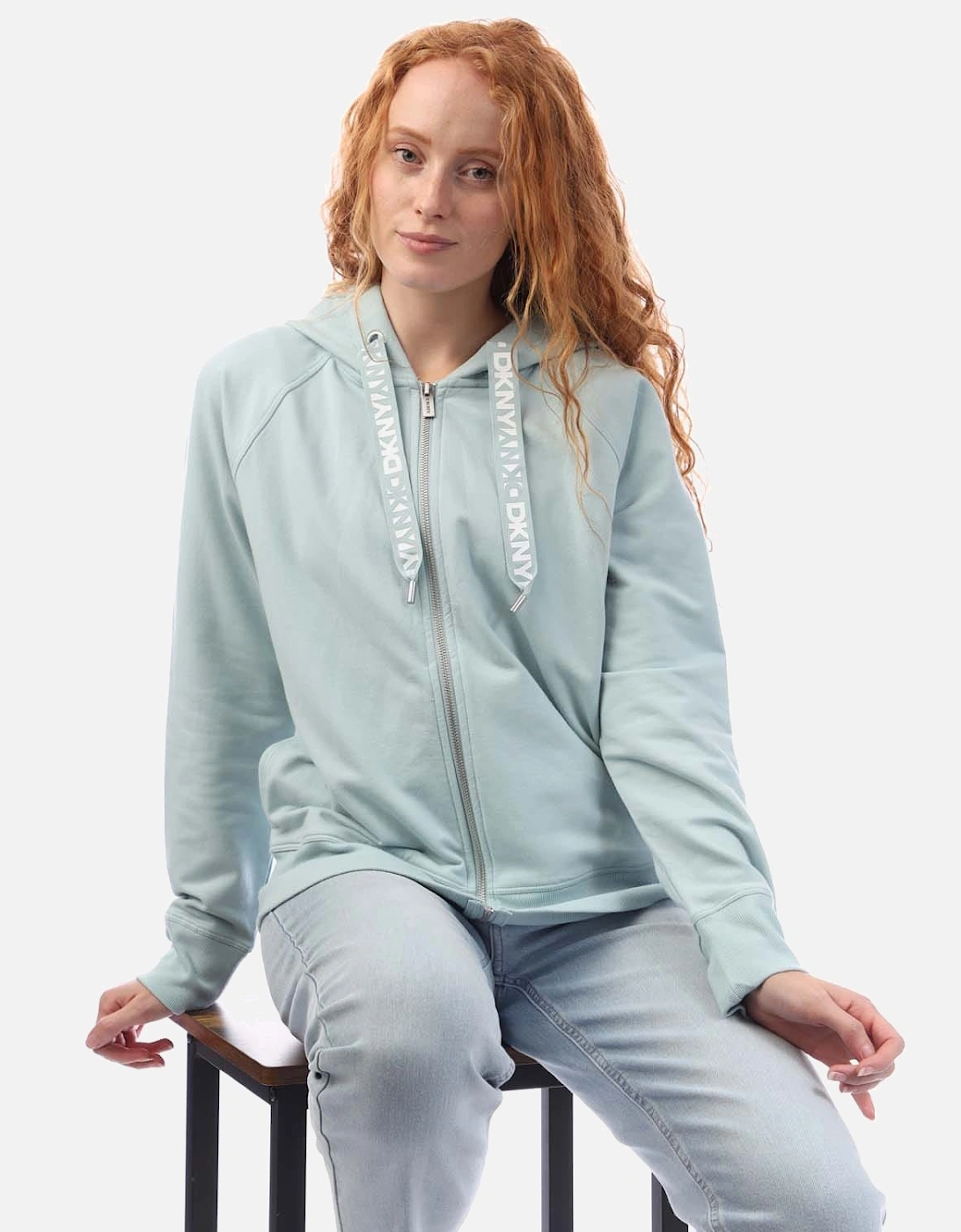 Two Tone Logo Zip Sweat Jacket