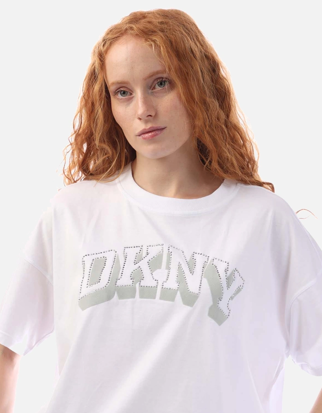 Flaked Rhinestone Logo T-shirt