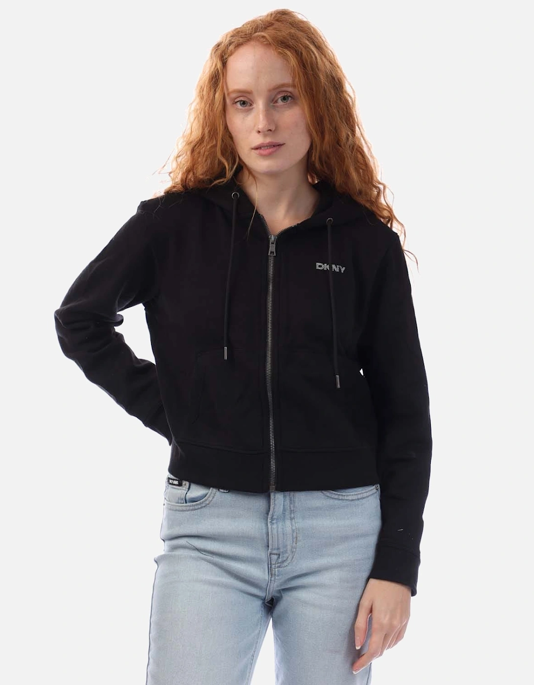 Mini Studded Logo Full Zip Hoodie, 5 of 4